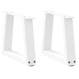 Vidaxl salontafelpoten 2 st v-vormig 30x(30-31,3) cm staal wit