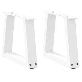Vidaxl salontafelpoten 2 st v-vormig 30x(30-31,3) cm staal wit