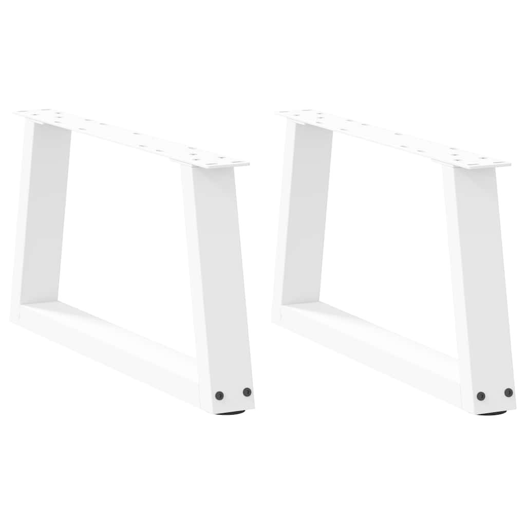 Vidaxl salontafelpoten 2 st v-vormig 60x(30-31,3) cm staal wit