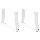 Vidaxl salontafelpoten 2 st v-vormig 60x(30-31,3) cm staal wit
