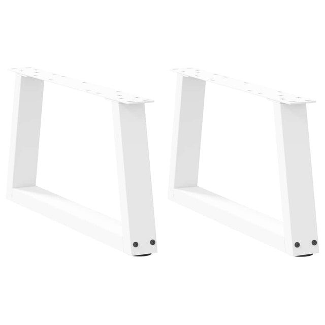 Vidaxl salontafelpoten 2 st v-vormig 60x(30-31,3) cm staal wit