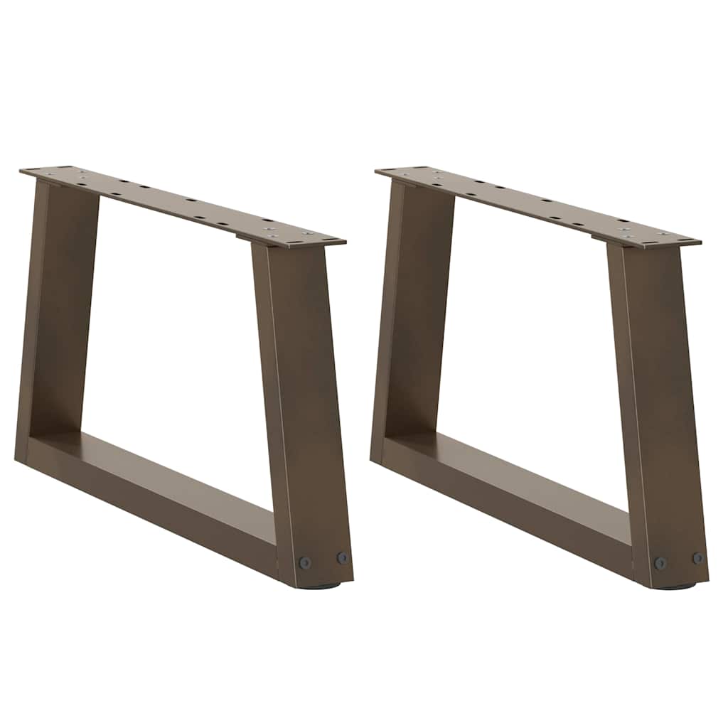 Vidaxl salontafelpoten 2 st v-vormig 60x(30-31,3) cm staal naturel