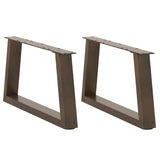 Vidaxl salontafelpoten 2 st v-vormig 60x(30-31,3) cm staal naturel