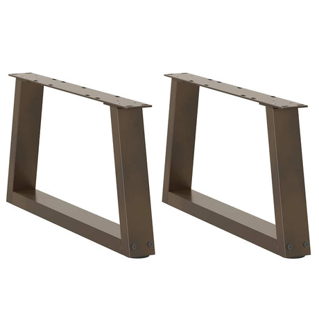 Vidaxl salontafelpoten 2 st v-vormig 70x(30-31,3) cm staal naturel