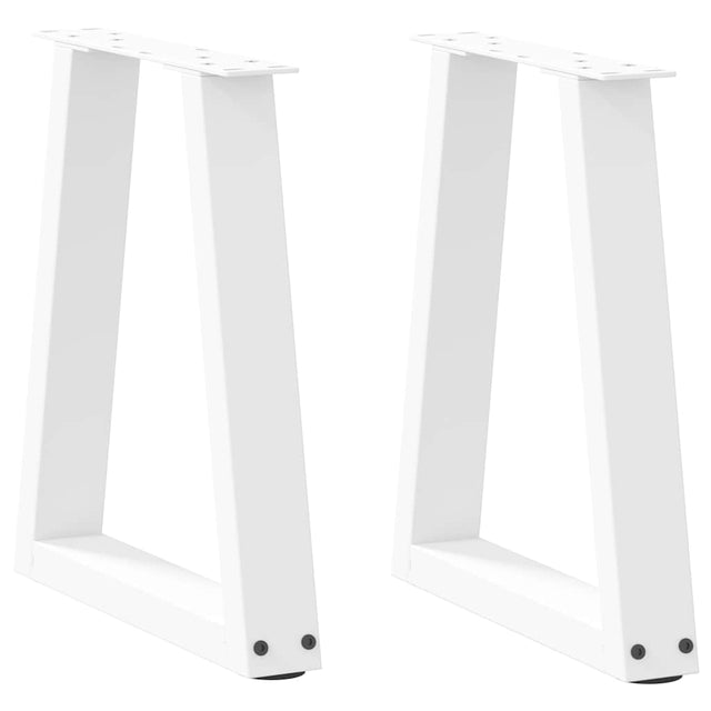 Vidaxl salontafelpoten 2 st v-vormig 28x(42-43,3) cm staal wit