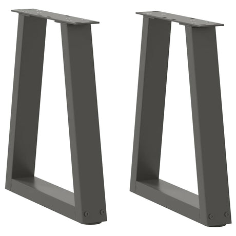 Vidaxl salontafelpoten 2 st v-vormig 38x(42-43,3) cm staal antraciet