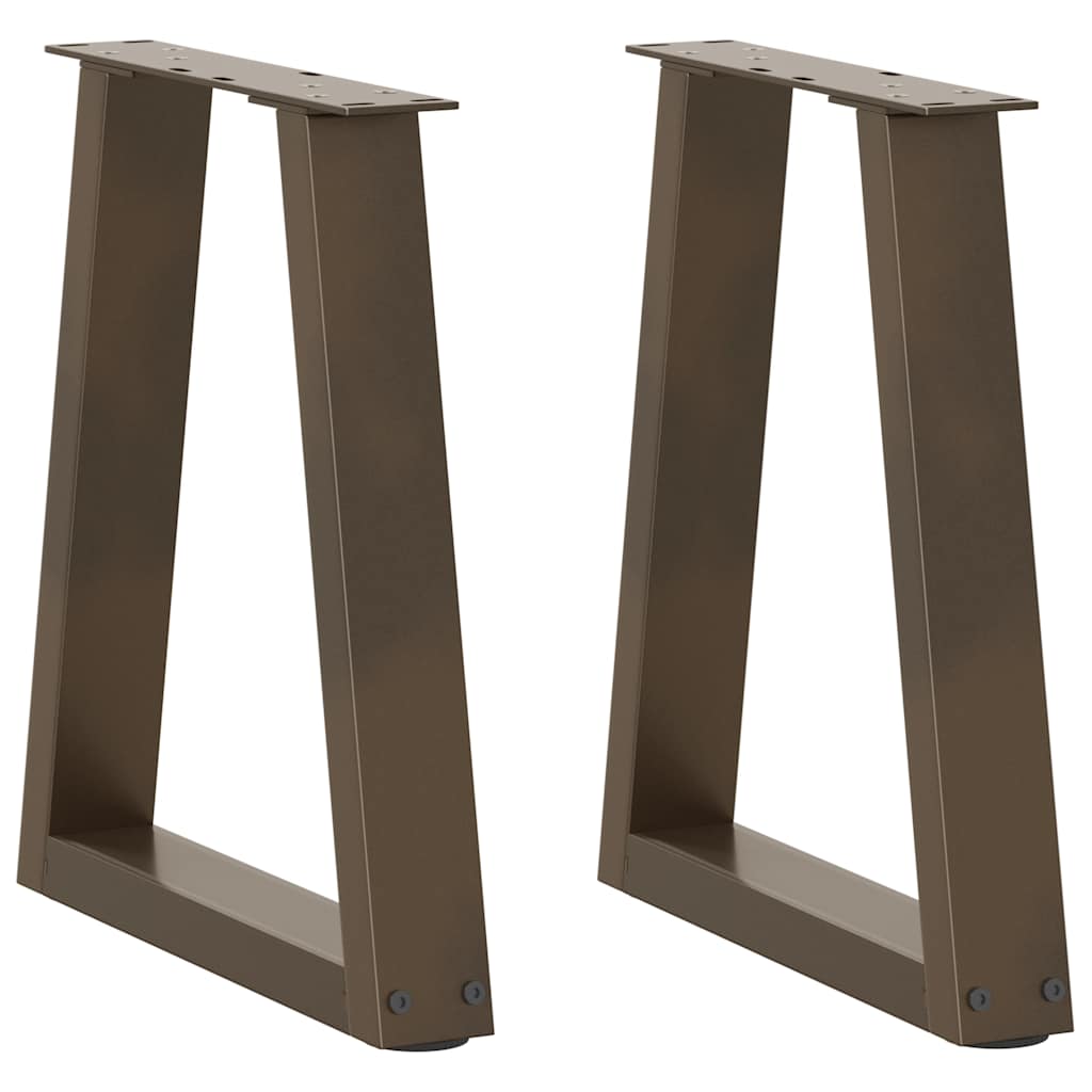 Vidaxl salontafelpoten 2 st v-vormig 38x(42-43,3) cm staal naturel