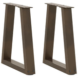 Vidaxl salontafelpoten 2 st v-vormig 38x(42-43,3) cm staal naturel