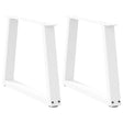 Vidaxl salontafelpoten 2 st v-vormig 50x(42-43,3) cm staal wit