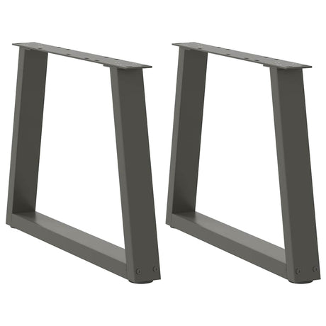 Vidaxl salontafelpoten 2 st v-vormig 50x(42-43,3) cm staal antraciet