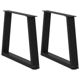 Vidaxl salontafelpoten 2 st v-vormig 60x(42-43,3) cm staal zwart