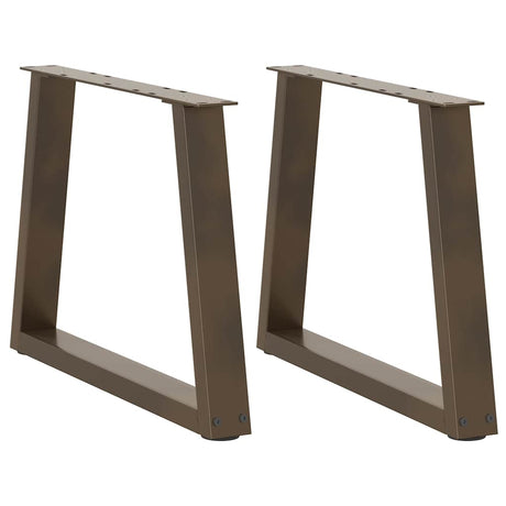 Vidaxl salontafelpoten 2 st v-vormig 60x(42-43,3) cm staal naturel