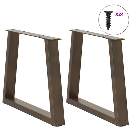 Vidaxl salontafelpoten 2 st v-vormig 60x(42-43,3) cm staal naturel