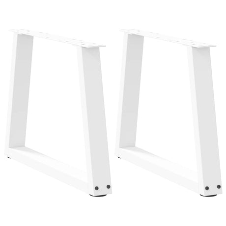 Vidaxl salontafelpoten 2 st v-vormig 70x(42-43,3) cm staal wit