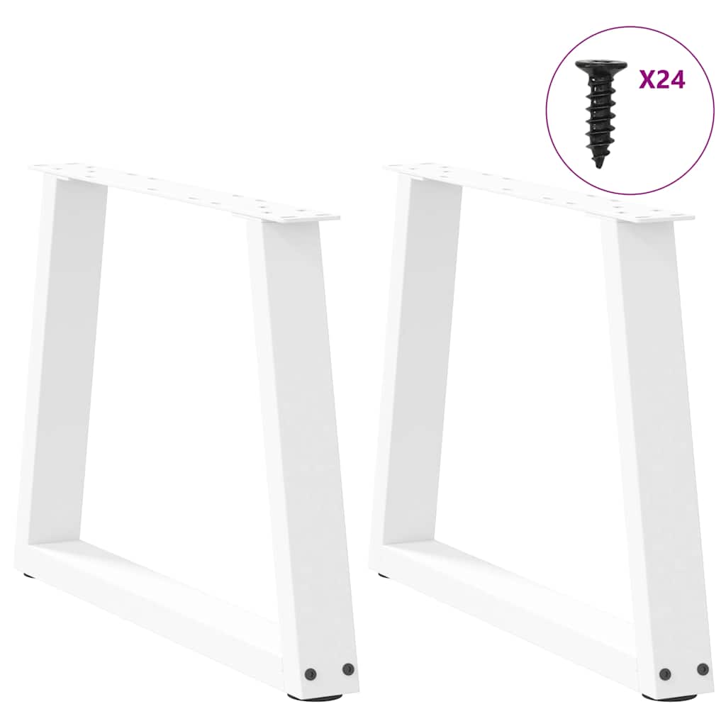 Vidaxl salontafelpoten 2 st v-vormig 70x(42-43,3) cm staal wit