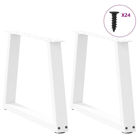 Vidaxl salontafelpoten 2 st v-vormig 70x(42-43,3) cm staal wit