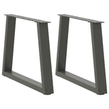 Vidaxl salontafelpoten 2 st v-vormig 70x(42-43,3) cm staal antraciet