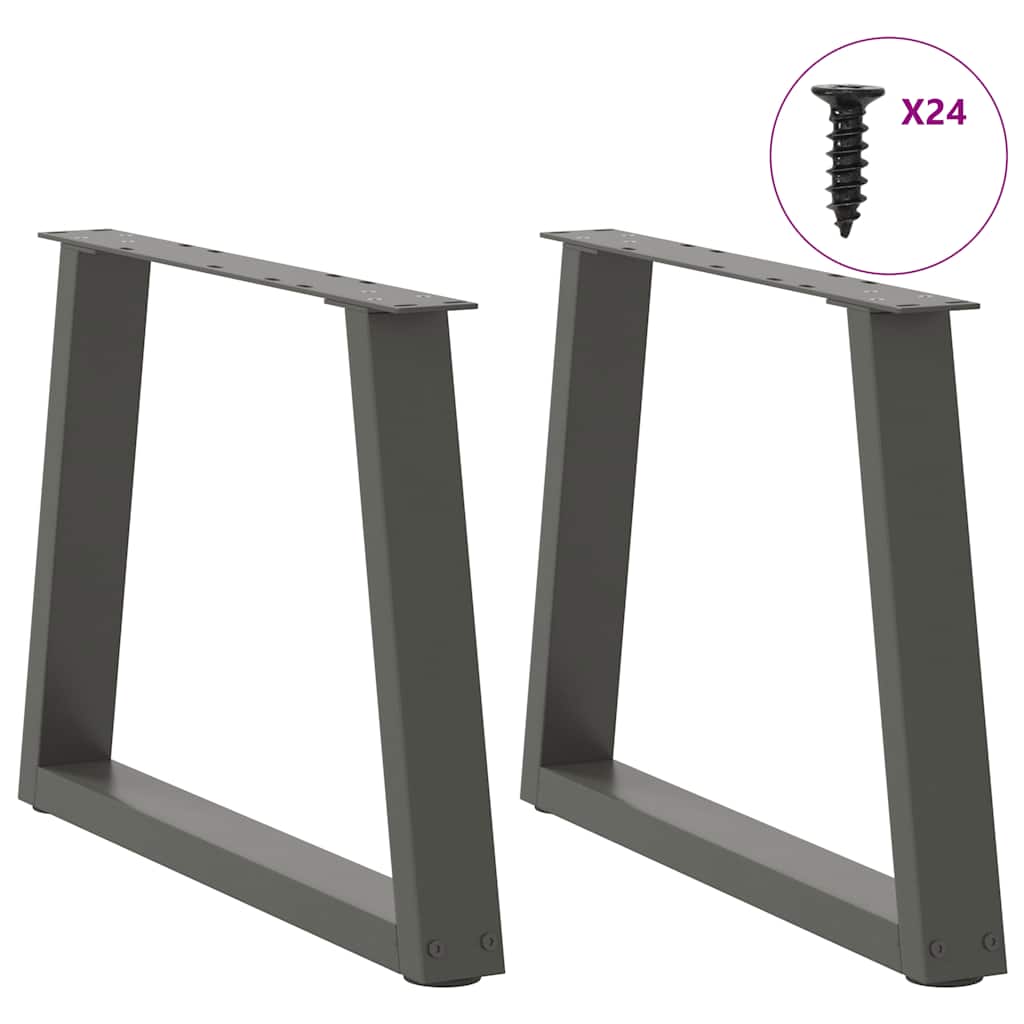 Vidaxl salontafelpoten 2 st v-vormig 70x(42-43,3) cm staal antraciet
