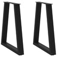 Vidaxl eettafelpoten 2 st v-vormig 50x(72-73,3) cm staal zwart