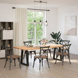Vidaxl eettafelpoten 2 st v-vormig 50x(72-73,3) cm staal zwart