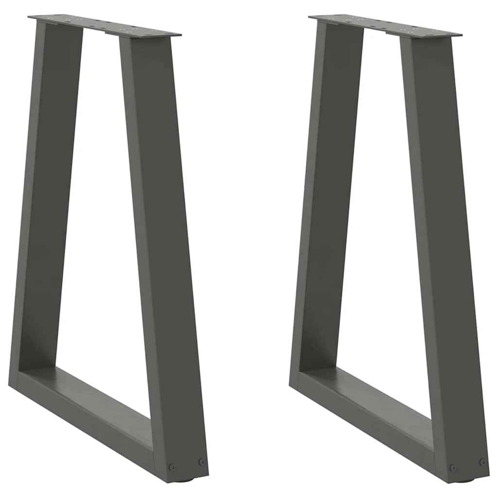 Vidaxl eettafelpoten 2 st v-vormig 50x(72-73,3) cm staal antraciet