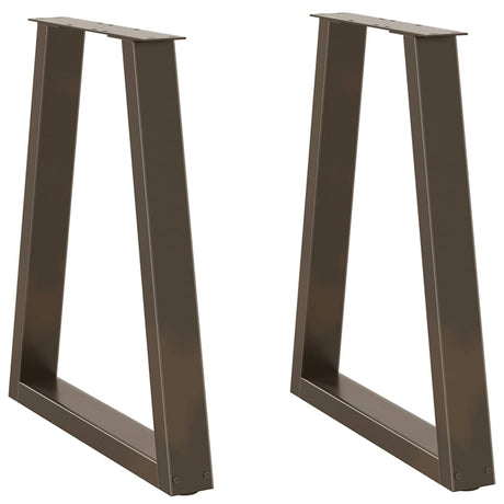 Vidaxl eettafelpoten 2 st v-vormig 50x(72-73,3) cm staal naturel