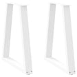 Vidaxl eettafelpoten 2 st v-vormig 60x(72-73,3) cm staal wit