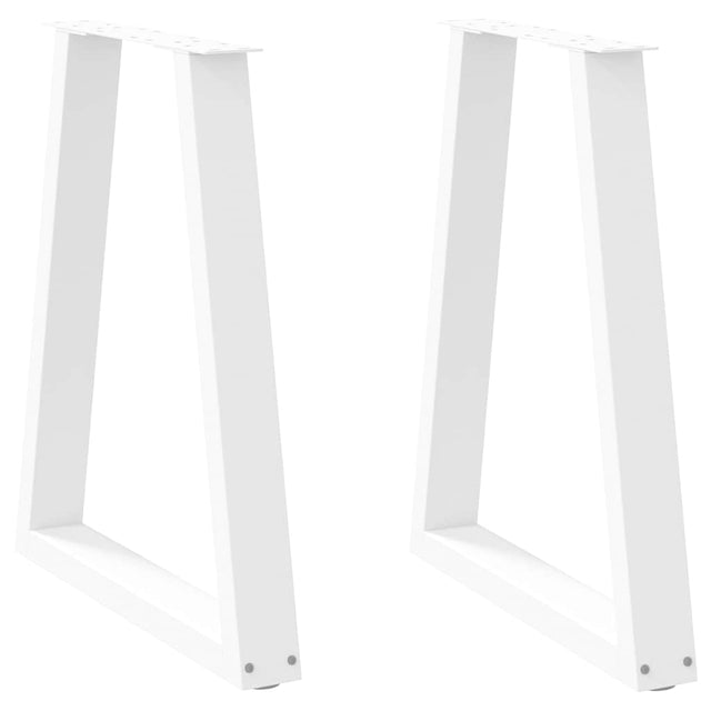 Vidaxl eettafelpoten 2 st v-vormig 60x(72-73,3) cm staal wit