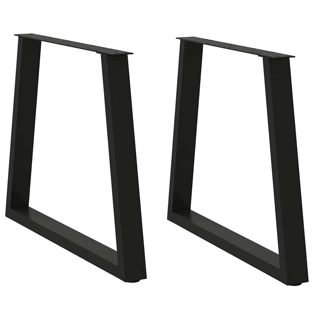 Vidaxl eettafelpoten 2 st v-vormig 70x(72-73,3) cm staal zwart