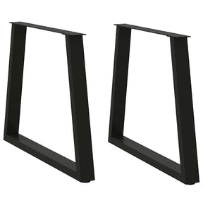 Vidaxl eettafelpoten 2 st v-vormig 70x(72-73,3) cm staal zwart