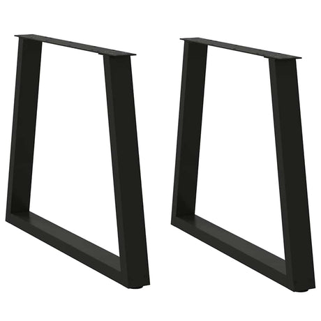 Vidaxl eettafelpoten 2 st v-vormig 70x(72-73,3) cm staal zwart