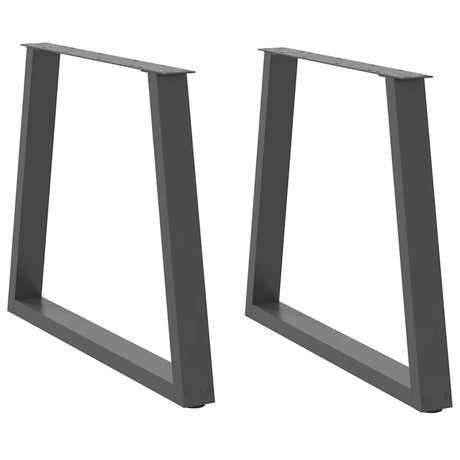 Vidaxl eettafelpoten 2 st v-vormig 70x(72-73,3) cm staal antraciet