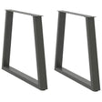 Vidaxl eettafelpoten 2 st v-vormig 80x(72-73,3) cm staal antraciet