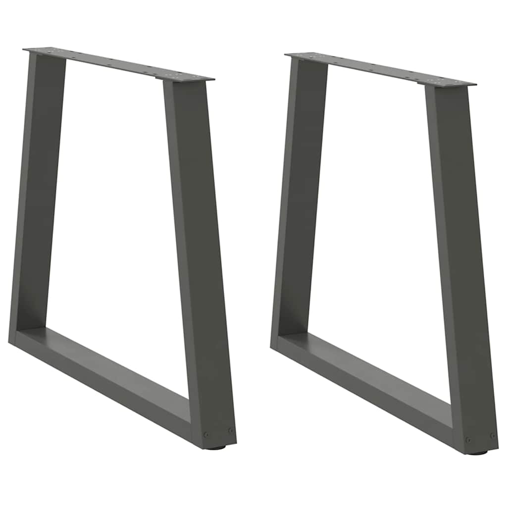 Vidaxl eettafelpoten 2 st v-vormig 80x(72-73,3) cm staal antraciet