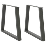 Vidaxl eettafelpoten 2 st v-vormig 80x(72-73,3) cm staal antraciet