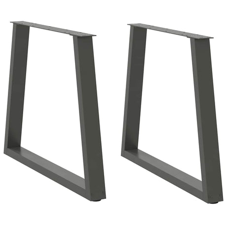 Vidaxl eettafelpoten 2 st v-vormig 80x(72-73,3) cm staal antraciet