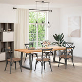 Vidaxl eettafelpoten 2 st v-vormig 80x(72-73,3) cm staal antraciet