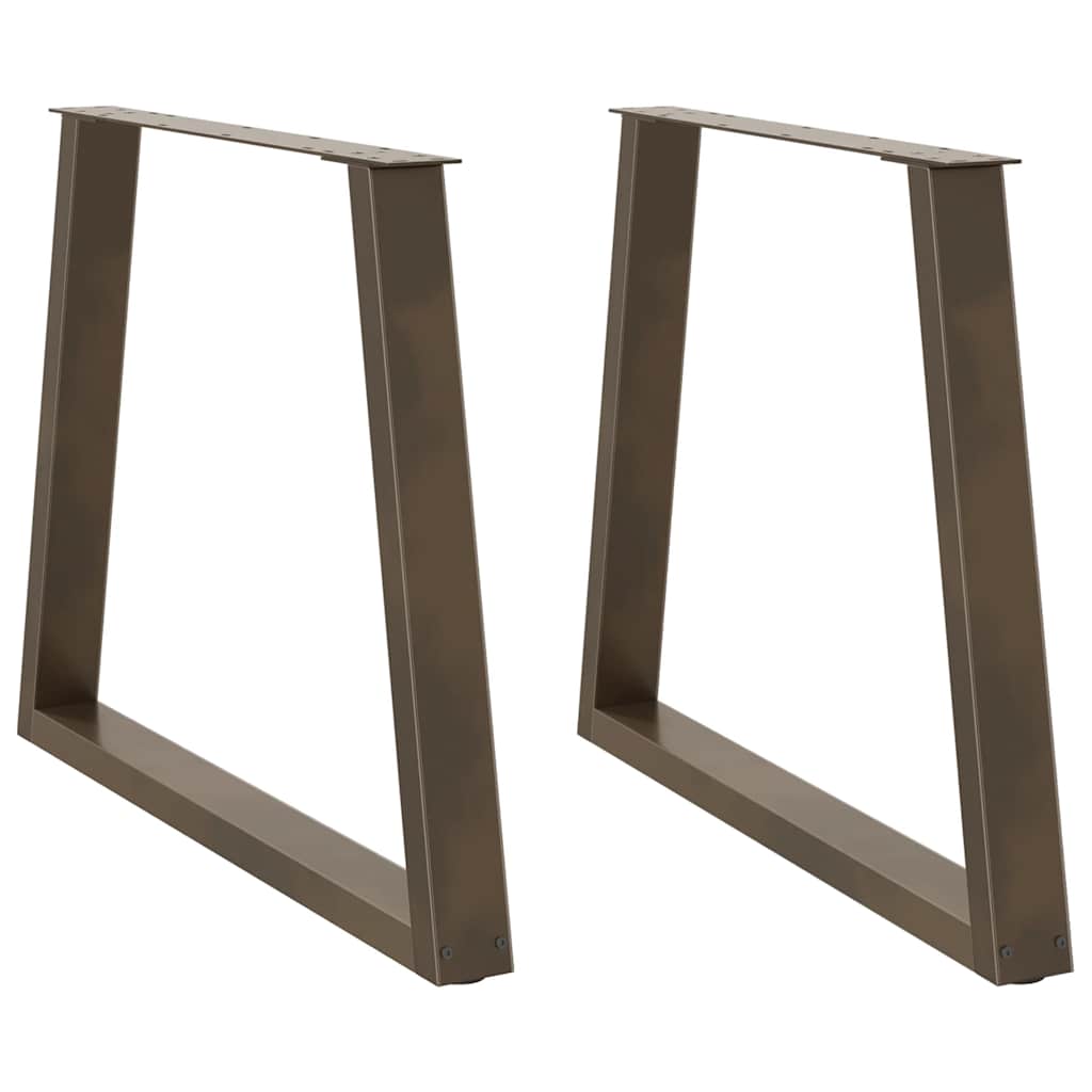 Vidaxl eettafelpoten 2 st v-vormig 80x(72-73,3) cm staal naturel
