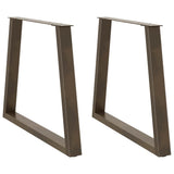 Vidaxl eettafelpoten 2 st v-vormig 80x(72-73,3) cm staal naturel
