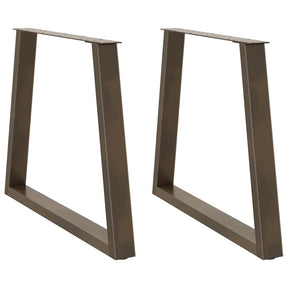 Vidaxl eettafelpoten 2 st v-vormig 80x(72-73,3) cm staal naturel