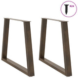 Vidaxl eettafelpoten 2 st v-vormig 80x(72-73,3) cm staal naturel