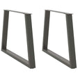 Vidaxl eettafelpoten 2 st v-vormig 90x(72-73,3) cm staal antraciet