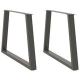 Vidaxl eettafelpoten 2 st v-vormig 90x(72-73,3) cm staal antraciet