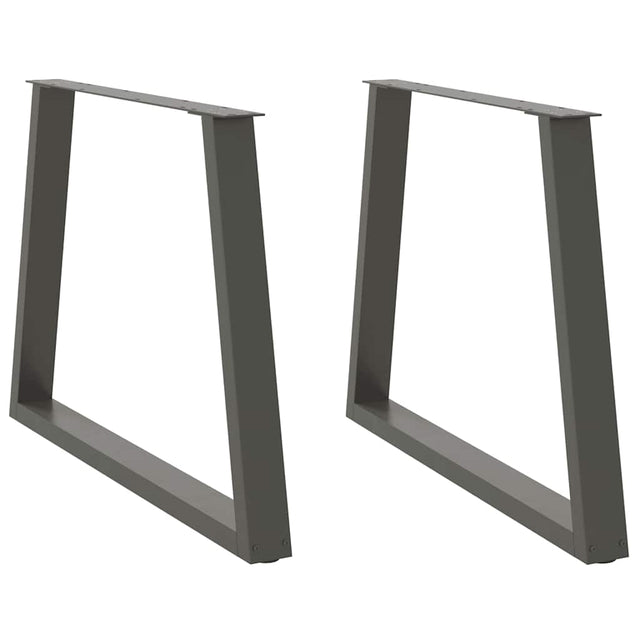 Vidaxl eettafelpoten 2 st v-vormig 90x(72-73,3) cm staal antraciet