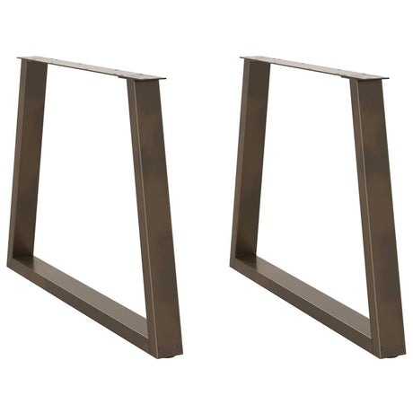 Vidaxl eettafelpoten 2 st v-vormig 90x(72-73,3) cm staal naturel