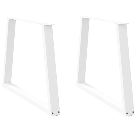 Vidaxl eettafelpoten 2 st v-vormig 100x(72-73,3) cm staal wit