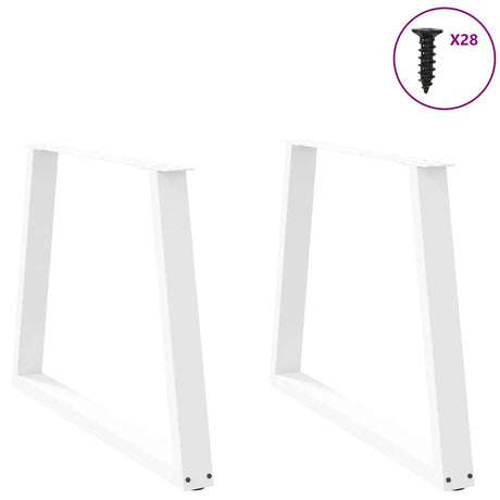 Vidaxl eettafelpoten 2 st v-vormig 100x(72-73,3) cm staal wit