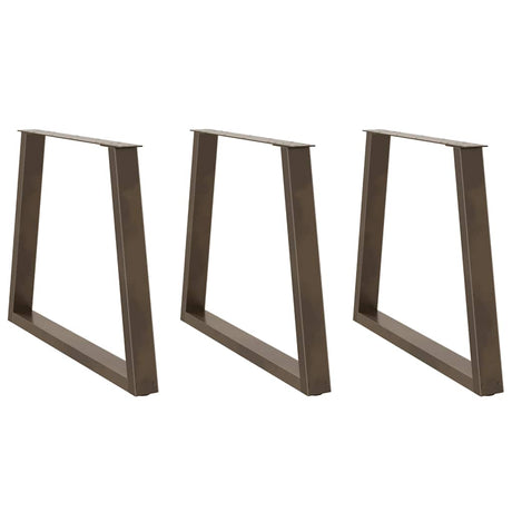 Vidaxl eettafelpoten 3 st v-vormig 70x(72-73,3) cm staal naturel