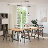 Vidaxl eettafelpoten 3 st v-vormig 80x(72-73,3) cm staal antraciet