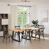 Vidaxl eettafelpoten 3 st v-vormig 90x(72-73,3) cm staal zwart